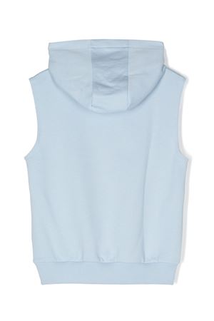 light-blue cotton gilet BALMAIN PARIS KIDS | BU4R22Z1753652GL